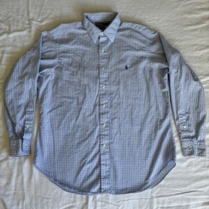 Vintage Polo Ralph Lauren Andrew Button Up Shirt Men's L 16.5 34/35 Blue